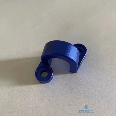Motorcycle Accessories Mirror Holder Bracket Die Cast CNC Machined Parts Aluminium Blue Anodized